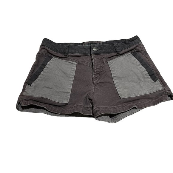 PRANA Shorts Size 6 Two Tone Gray 97% Cotton Some Stretch Front Pockets - Picture 3 of 14